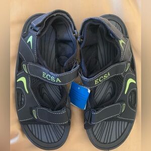 Kids Black and Green Sandals